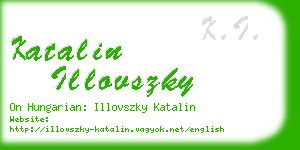 katalin illovszky business card